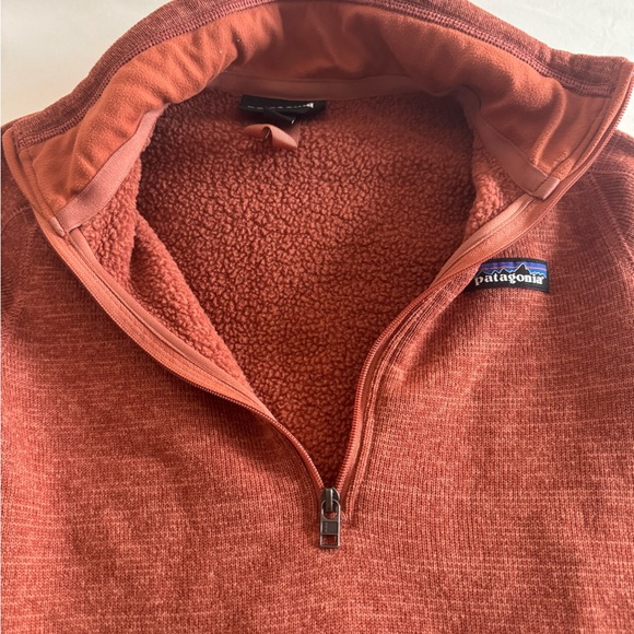 Patagonia Better Sweater Red/orange Rust Quarter-Zip Fleece - Picture 3 of 6